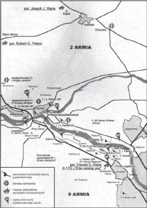 Mapa rejonu warszawy 18 IX 1944r
